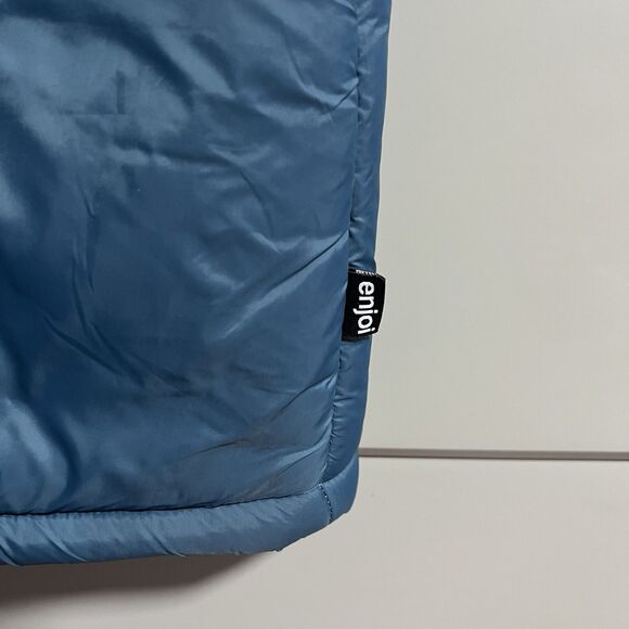 Enjoi Men Titanic Puffer Vest Blue X-Large Nylon Fisherman Pockets - Picture 2 of 7